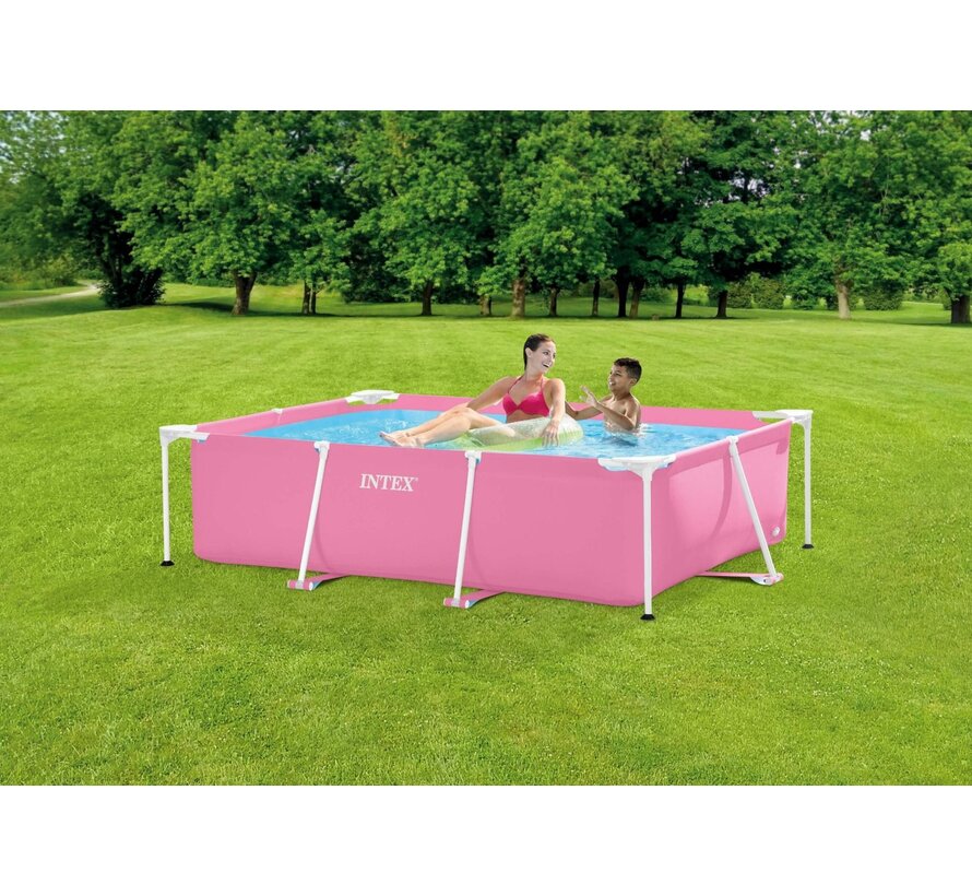 Intex Zwembad - Rechthoekig - Metal Frame - Roze