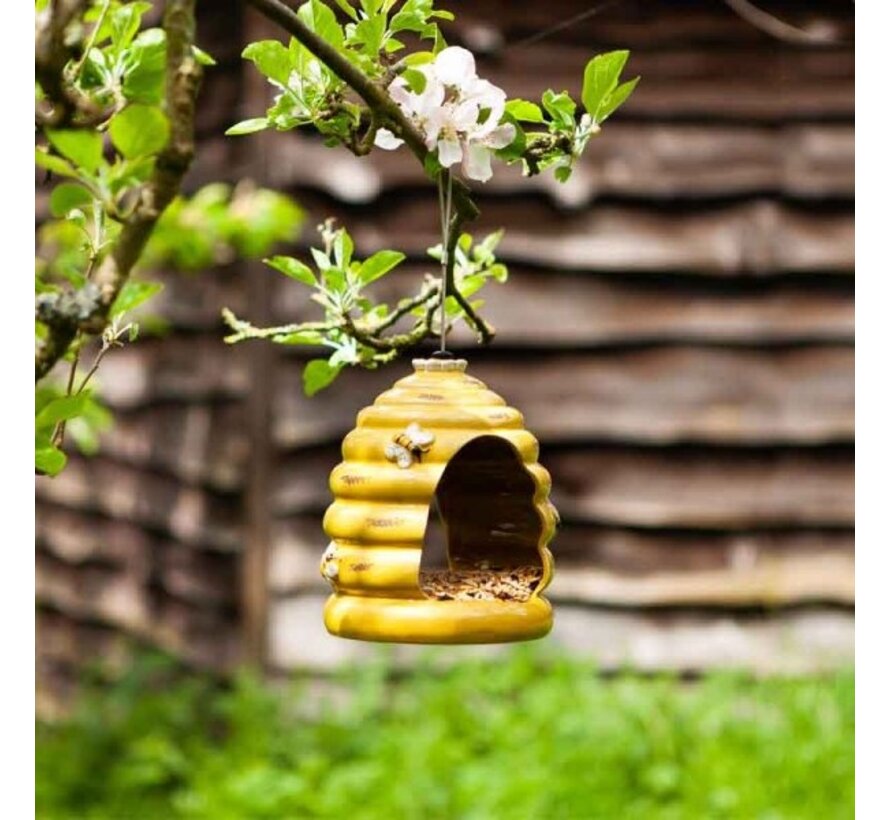 Vogelvoederhuisje Bijenkorf - Keramiek - 17 cm