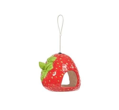 Smart Garden Products Vogelvoederhuisje Aardbei - Keramiek - 17 cm
