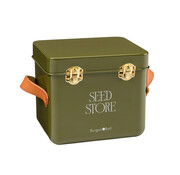 Burgon & Ball Bewaarblik zaden mini - Metaal - Olijfgroen