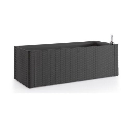 Stefanplast Rechthoekige bloembak Natural Delux - 100 x 43 x 33 cm - Antraciet