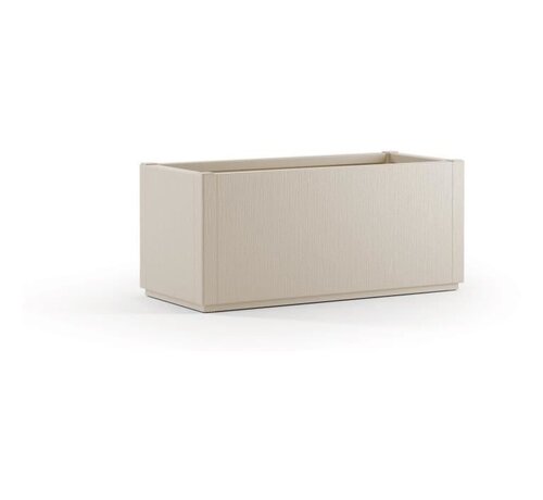 Stefanplast Ethica Rechthoekige bloembak - 80 cm - Crème wit