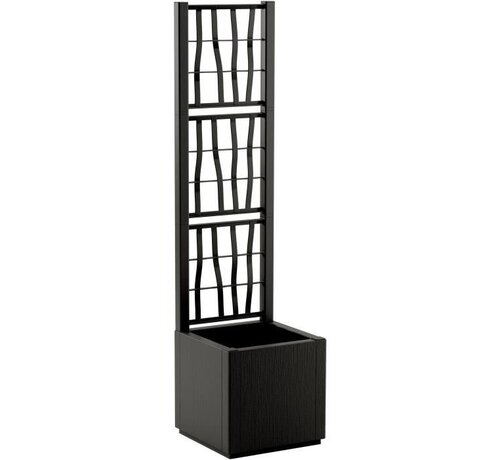 Stefanplast Ethica plantenbak - Vierkant met trellis - 38 liter - Grafiet