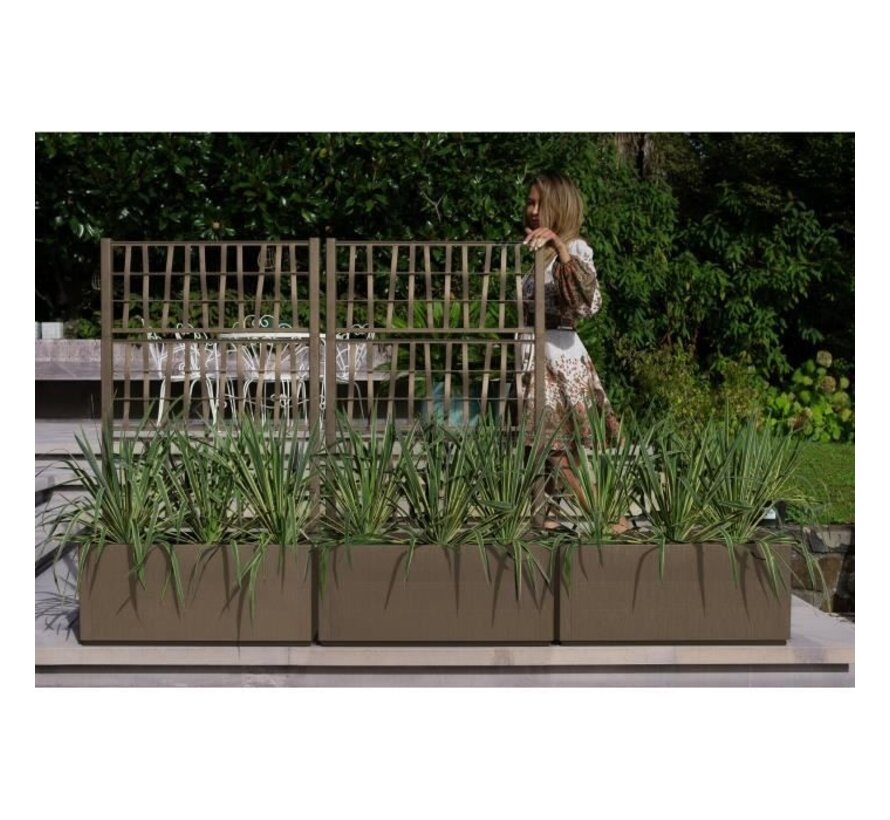 Ethica Rechthoekige Bloembak - 80 cm - Taupe