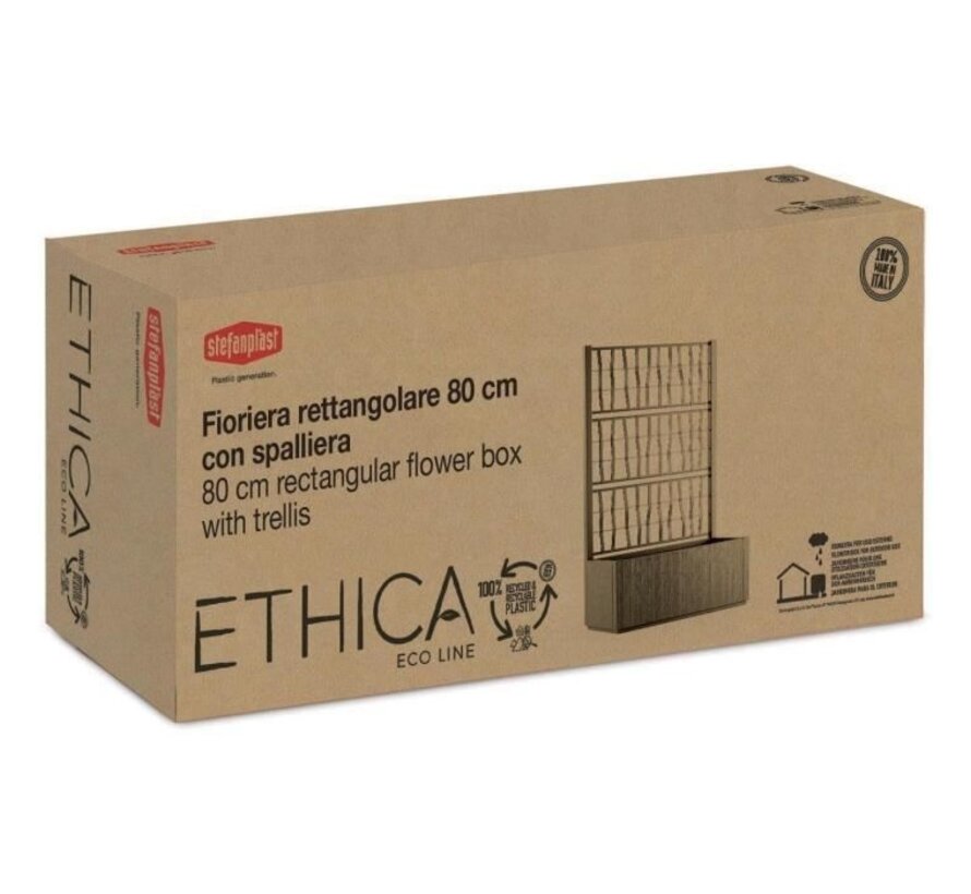 Ethica Rechthoekige Bloembak - 80 cm - Taupe