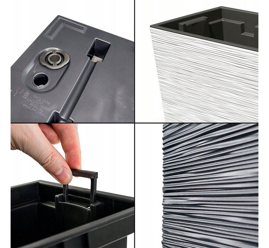 Plantenbak Furu Case Tower - Wit - 77 x 68 cm