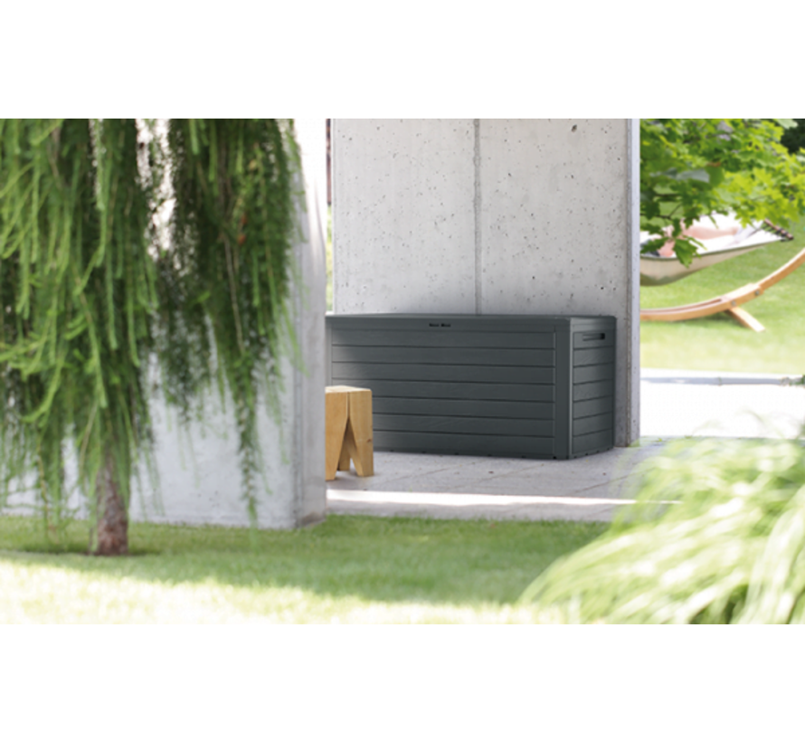 Woodebox opbergbox - 190 of 280 liter - Antraciet