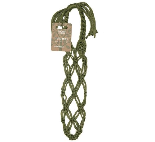 Singing Friend Singing Friend Vetbolhouder Macramé - 25 cm - Gerecycled