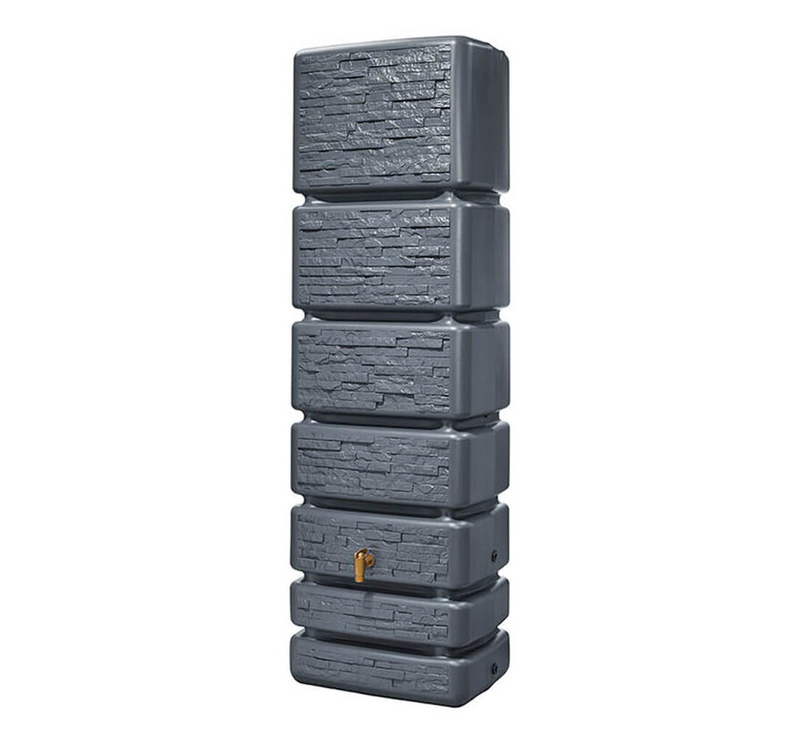 Regenton Slim - Stone Decor - 350 Liter - Antraciet