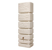 4Rain Regenton Slim - Stone Decor - 350 liter - Beige