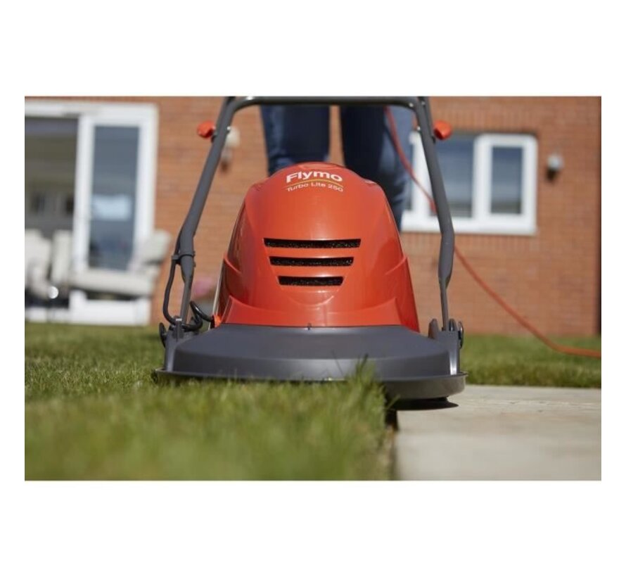 FLYMO Luchtkussenmaaier Turbo Lite 250 - 1400W - Maaibreedte 25 cm - Instelbare maaihoogte 11-31 mm