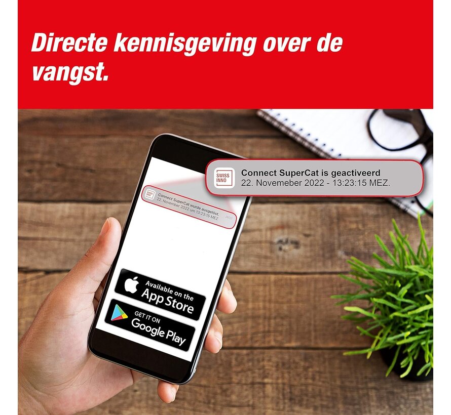 Swissinno Catch Alert Connect - Via App - Voor muizen- en rattenvallen