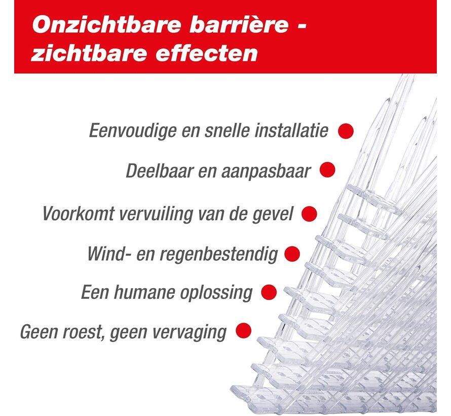 Swissinno Anti duivenpinnen - 99 cm - 3 strips van 33 cm