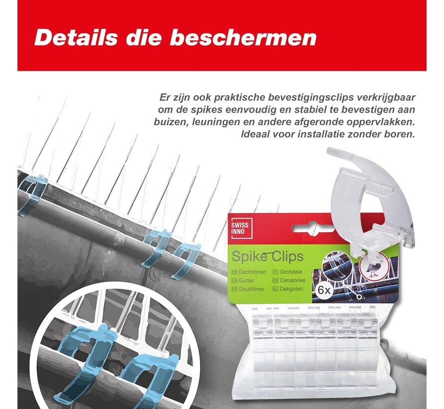 Swissinno Anti duivenpinnen - 99 cm - 3 strips van 33 cm