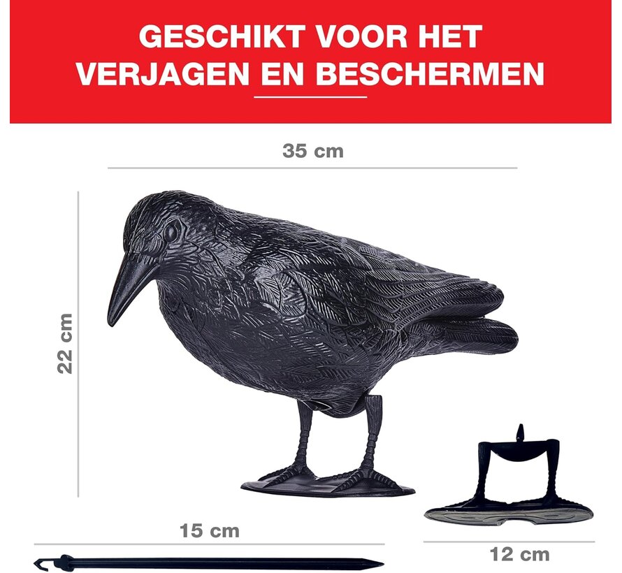 Swissinno Vogelverschrikker - Raaf - Realistisch ontwerp