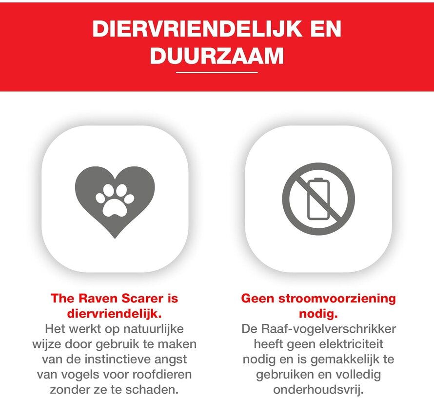 Swissinno Vogelverschrikker - Raaf - Realistisch ontwerp