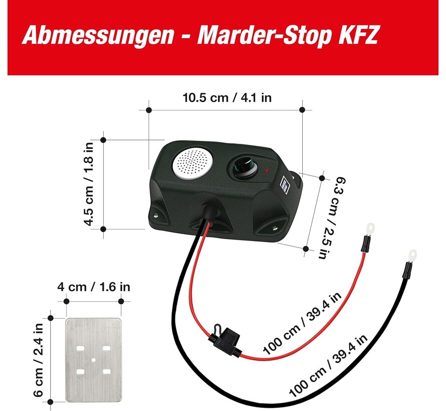 Swissinno Auto marterverdrijver - Ultrasoon