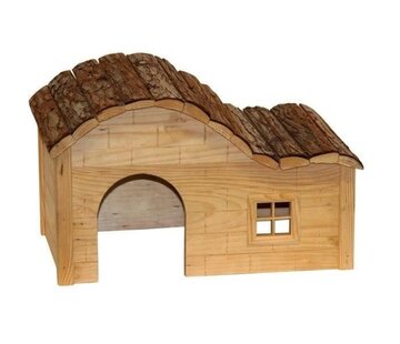 KERBL KERBL Knaagdierenhuis Natuur - Gebogen dak - 40 x 25 x 25 cm