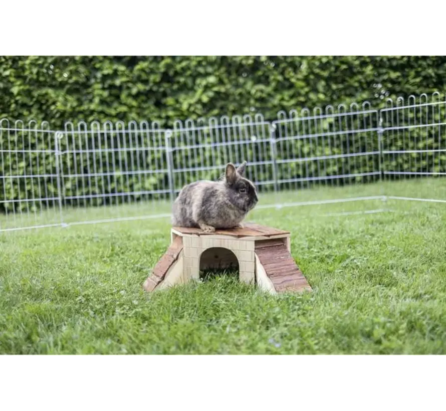 KERBL Natuurhuis met oprit - Knaagdieren - 37 x 37 x 16 cm