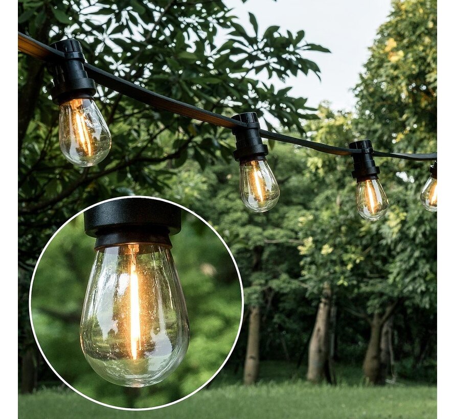 LED filament lamp - Prikkabel - Warm wit - 1 watt