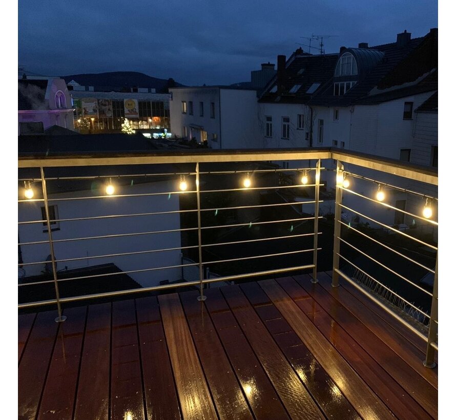 LED dubbel filament lamp - Prikkabel - Warm wit - 2 watt