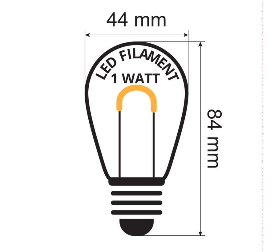 LED lamp - Prikkabel - Warm wit - U-vorm - 0,6 watt