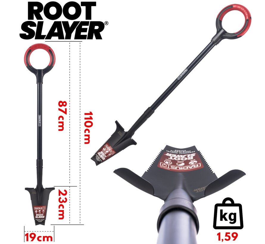 Root Slayer Pro Tuinspade - 110 cm - Massieve versie - Radius Garden