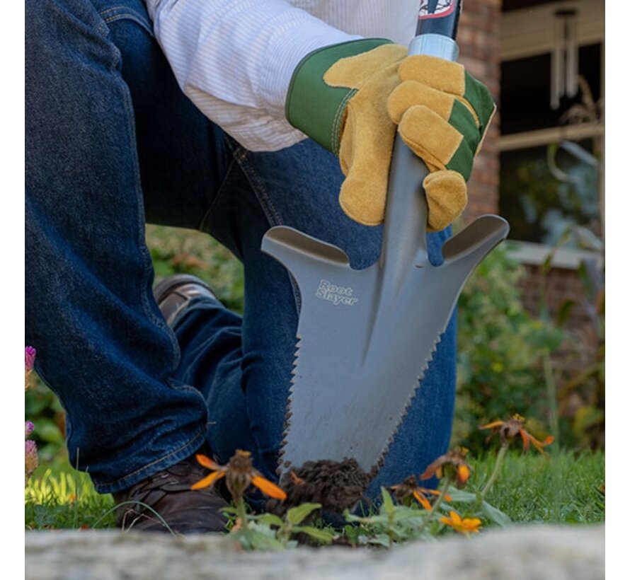 Root Slayer Mini tuinschep - V-vormige kop - Ideaal voor outdoor activiteiten