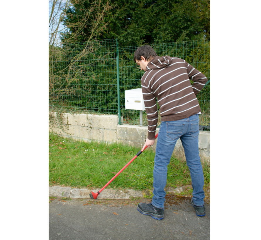 Venteo Telescopische voegenborstel - Met schraper - Stalen borstel