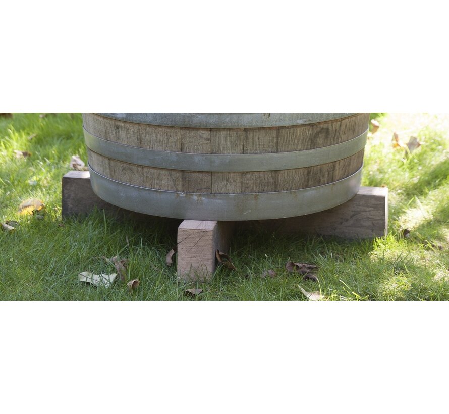 Houten regenton voet - 67 x 10 cm - Lichtbruin - Grenen