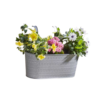 Smart Garden Products Hangbak Aztec - Metaal 30 cm - Lijsteengrijs