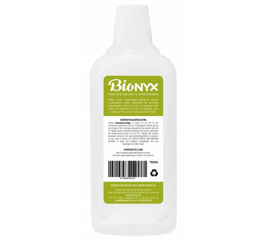 Bionyx Kunstgrasreiniger - 750 ml - 100% biologisch