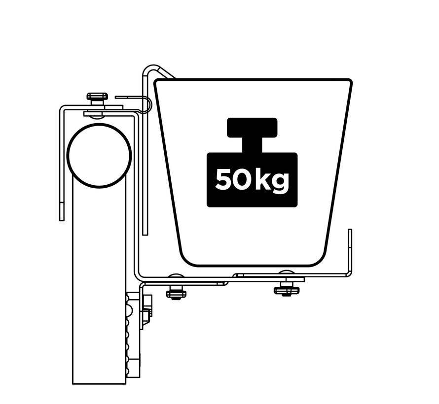 Balkonhaak Type U - 2 kleuren - Universeel - Muurhaken