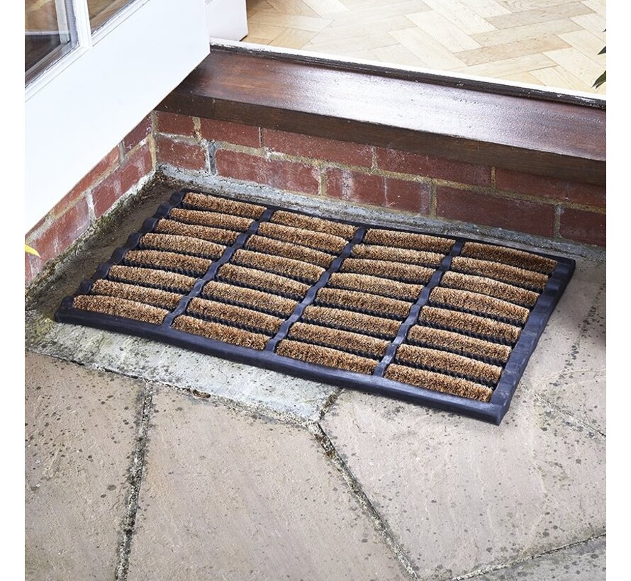 Deurmat Borstel - Kokos en rubber - 45 x 75 cm