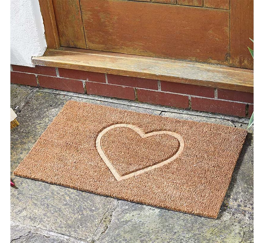 Deurmat Kokos Hart - 45 x 75 cm