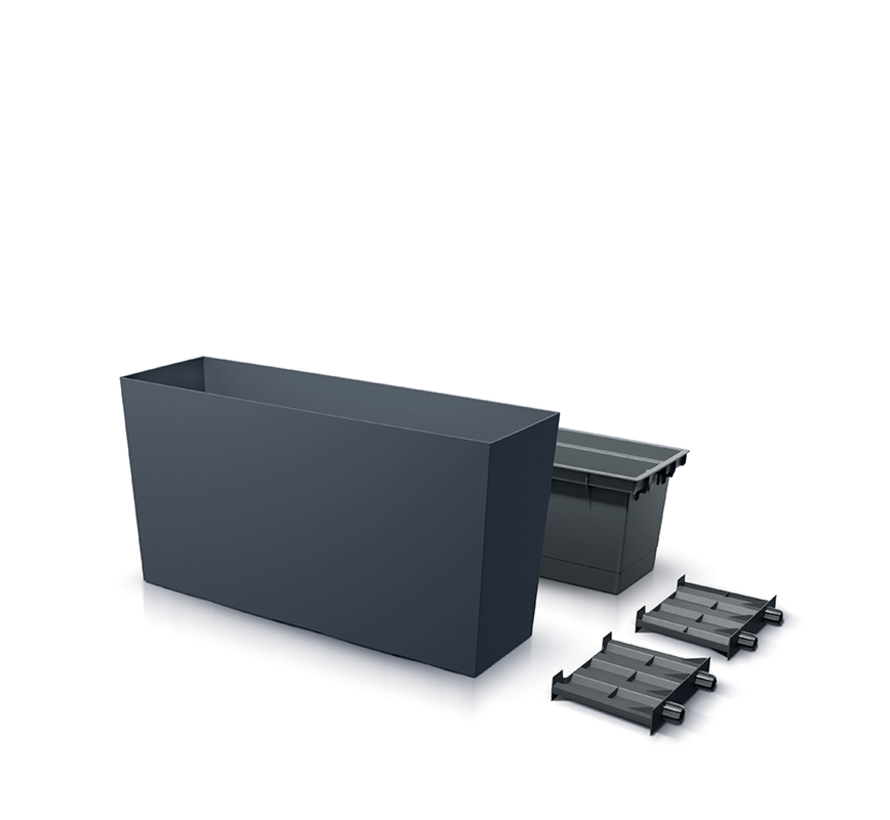 Plantbak Urbi Case M - Antraciet of wit - 77 x 40 cm