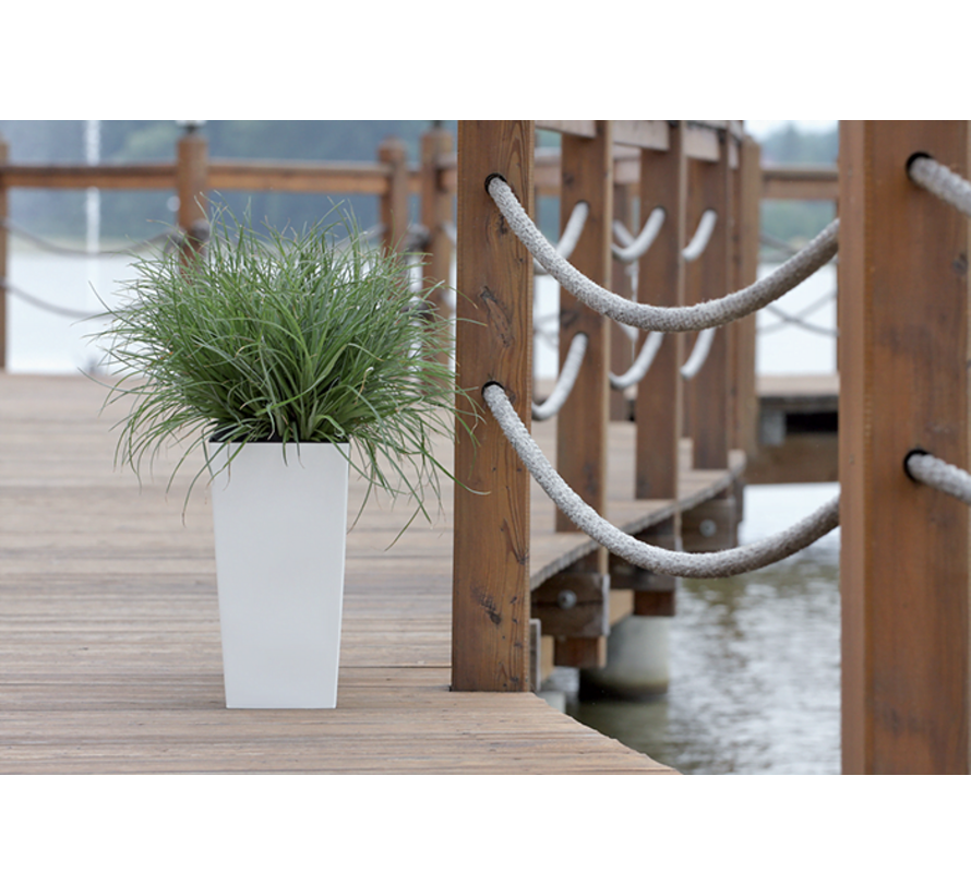 Prosperplast Urbi Square Wit- Bloempot - 2 maten