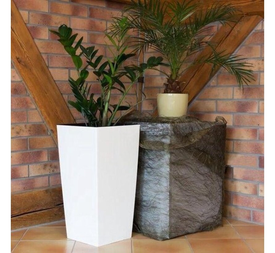Prosperplast Urbi Square Wit- Bloempot - 2 maten