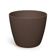 Prosperplast Lamia Round bloempot - ECO Wood - 3 maten - Coffee