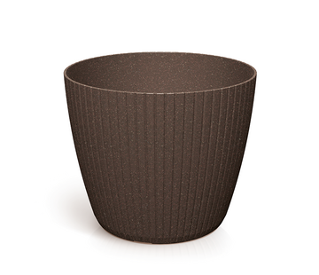 Prosperplast Lamia Round bloempot - ECO Wood - 3 maten - Coffee