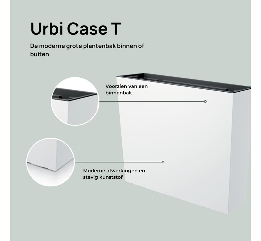 Plantenbak Urbi Case Tower - Wit - 77 x 68 cm