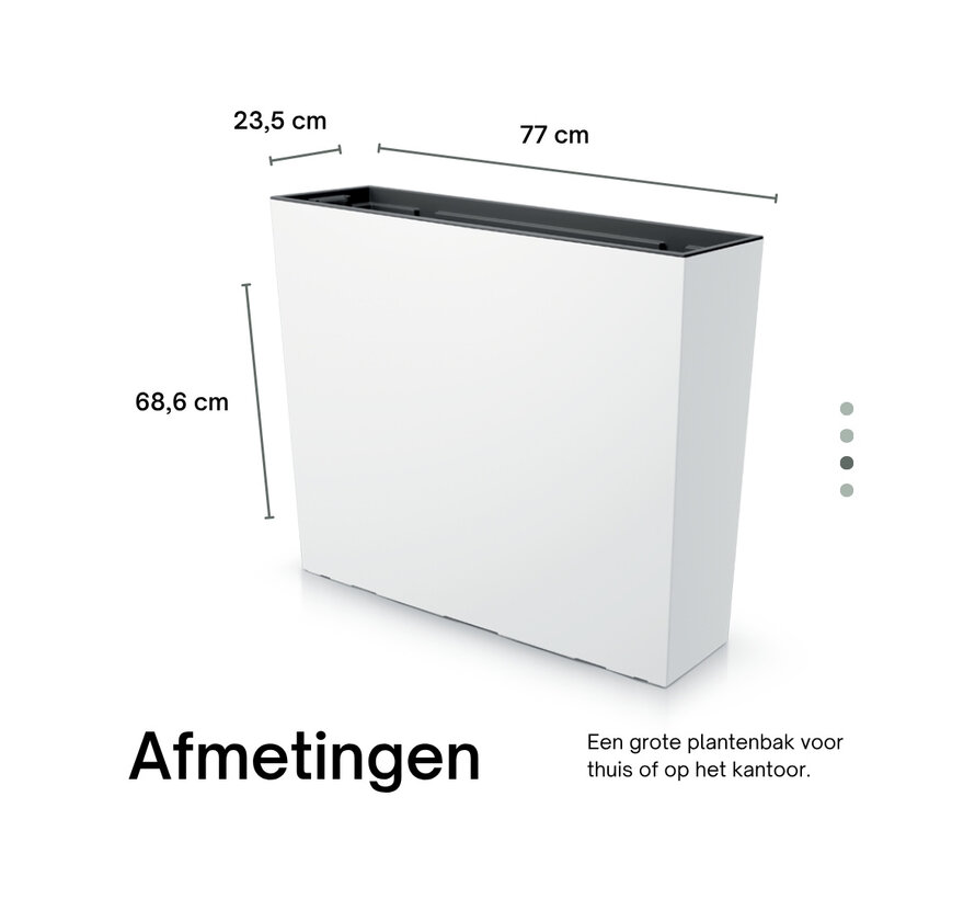 Plantenbak Urbi Case Tower - Wit - 77 x 68 cm