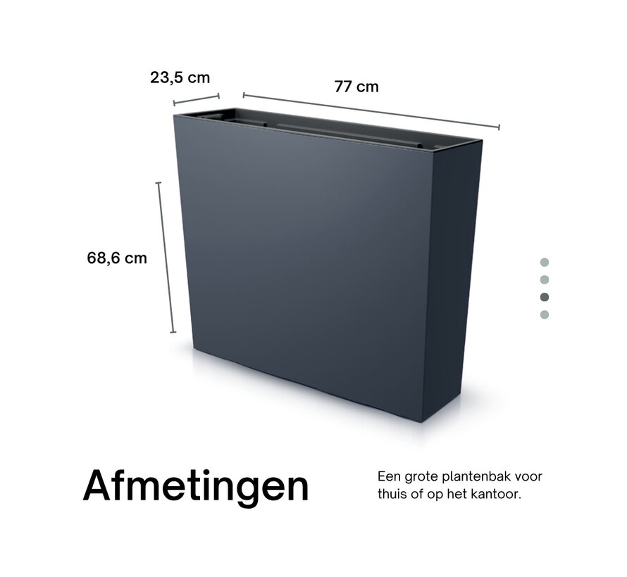 Plantbak Urbi Case Tower - Antraciet - 77 x 68 cm