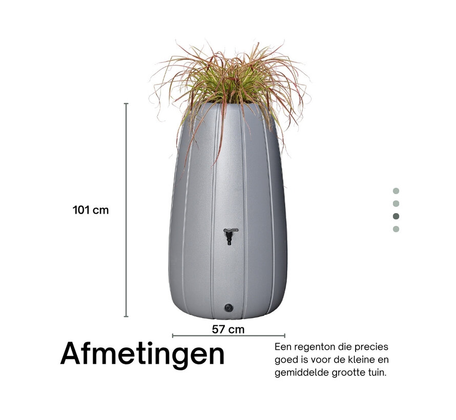 Regenton Gaja - 200 liter - Antraciet & Mokka