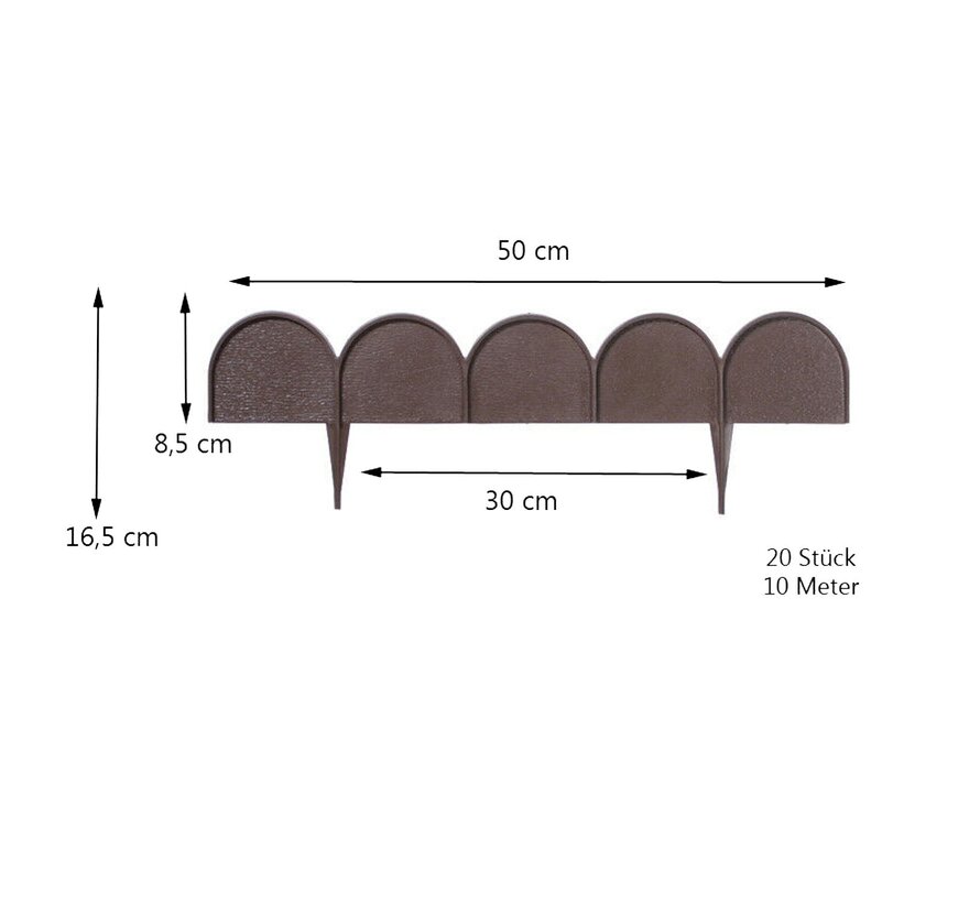 Prosperplast Line Edgin bruin - Borderrand - 10 meter