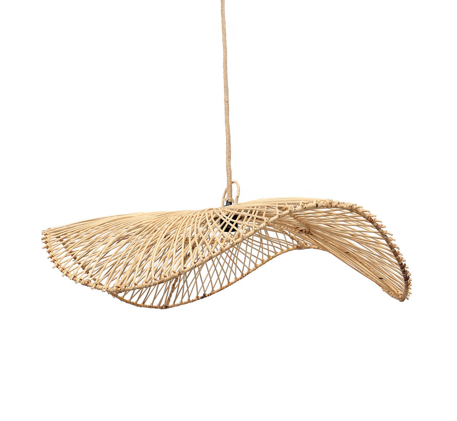 Bazar Bizar Chapeau Pendant - Hanglamp L - Rotan - Naturel