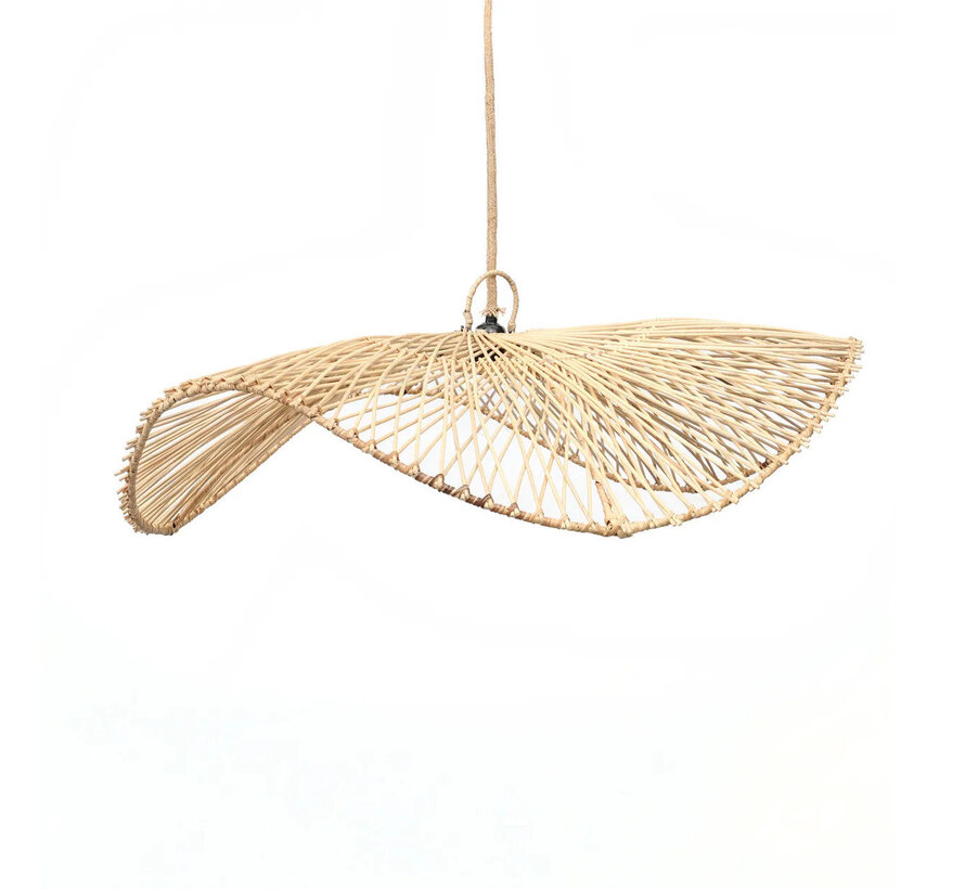 Bazar Bizar Chapeau Pendant - Hanglamp L - Rotan - Naturel