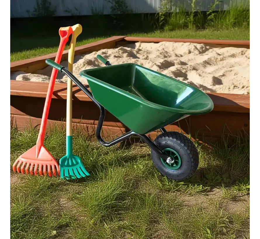 Kinderkruiwagen Metalen frame - Kunststof bak - NML wiel - 5 kleuren