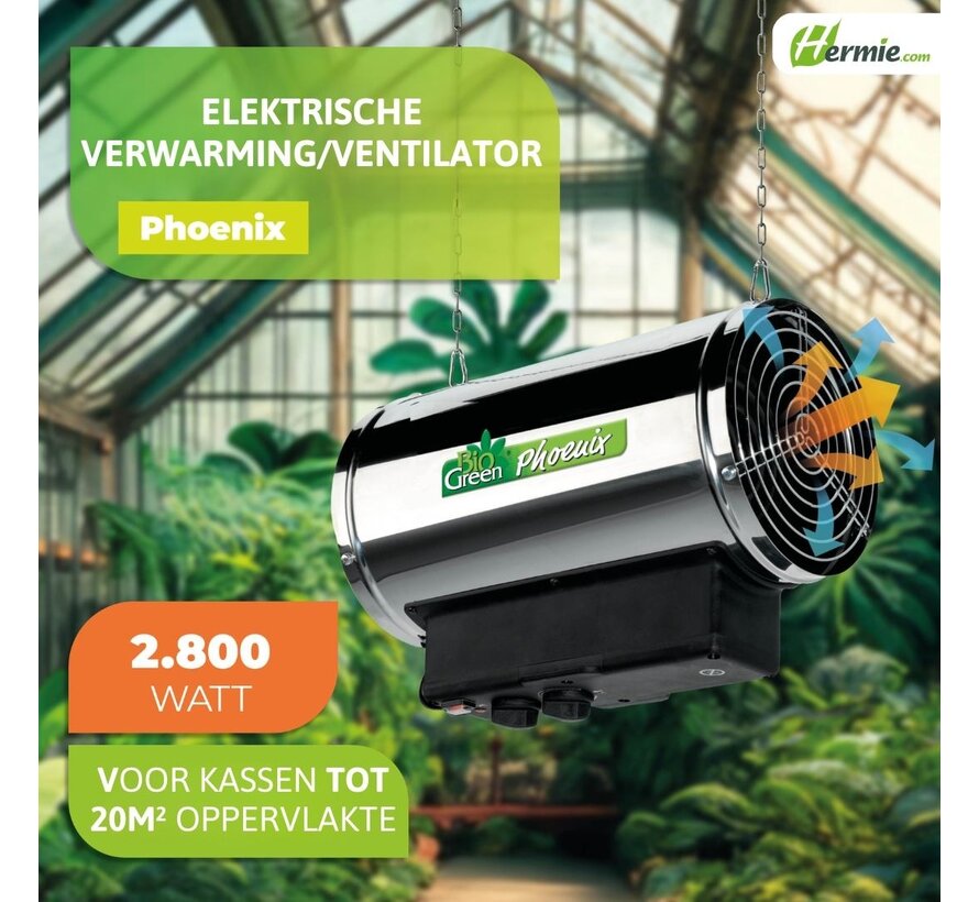 Biogreen Phoenix kaskachel - 3 standen
