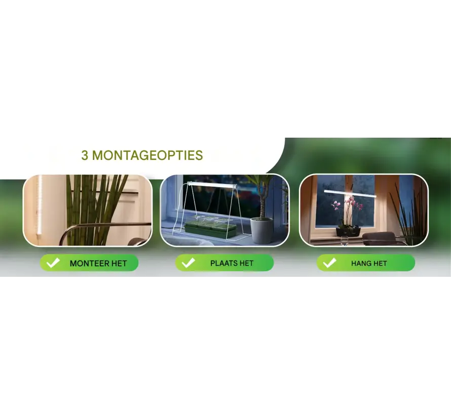 Biogreen Florabooster 200 - Plantenlamp met full-spectrum LED - Diverse lengtes